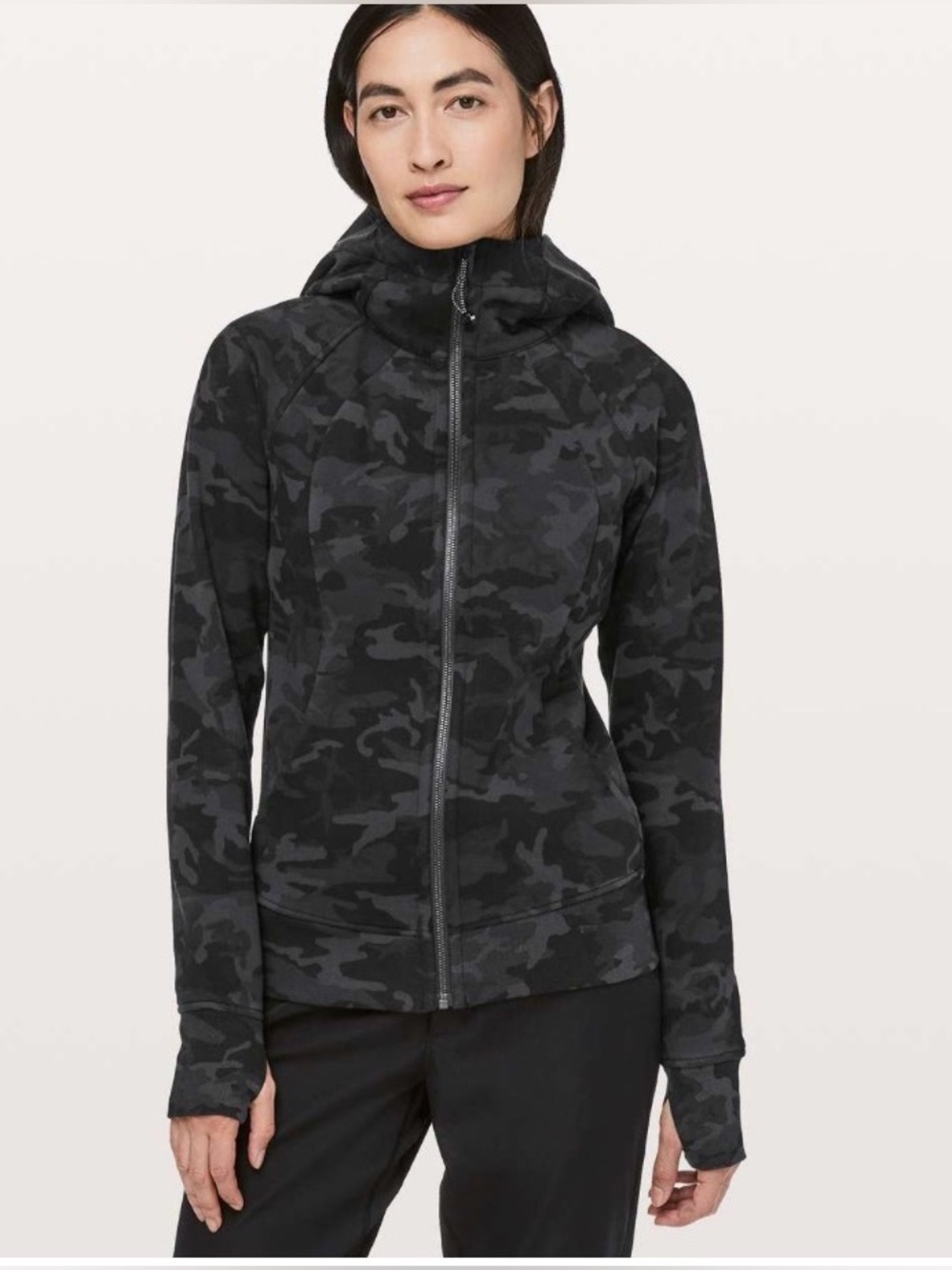 L-121🍋 Lululemon 🍋 Scuba Hoodie *Light Cotton Fleece Incognito Camo Multi Grey
